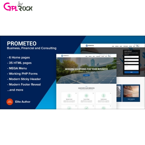 Prometeo – Business and Financial Site Template