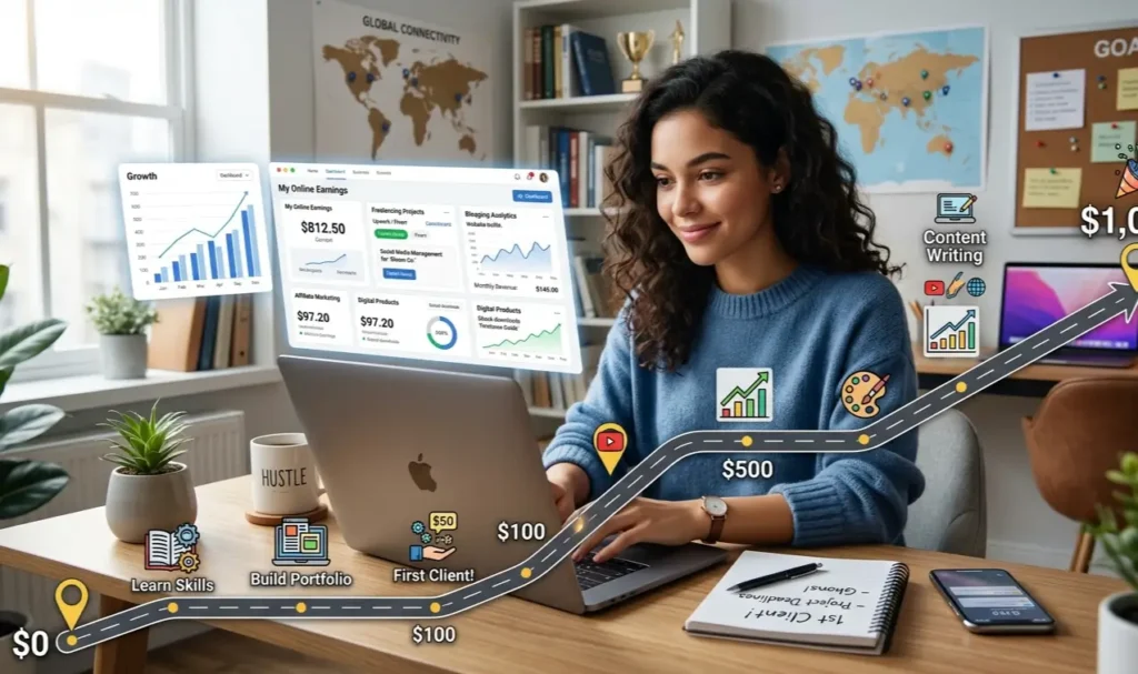 From Zero to First $1,000: Online Income Roadmap