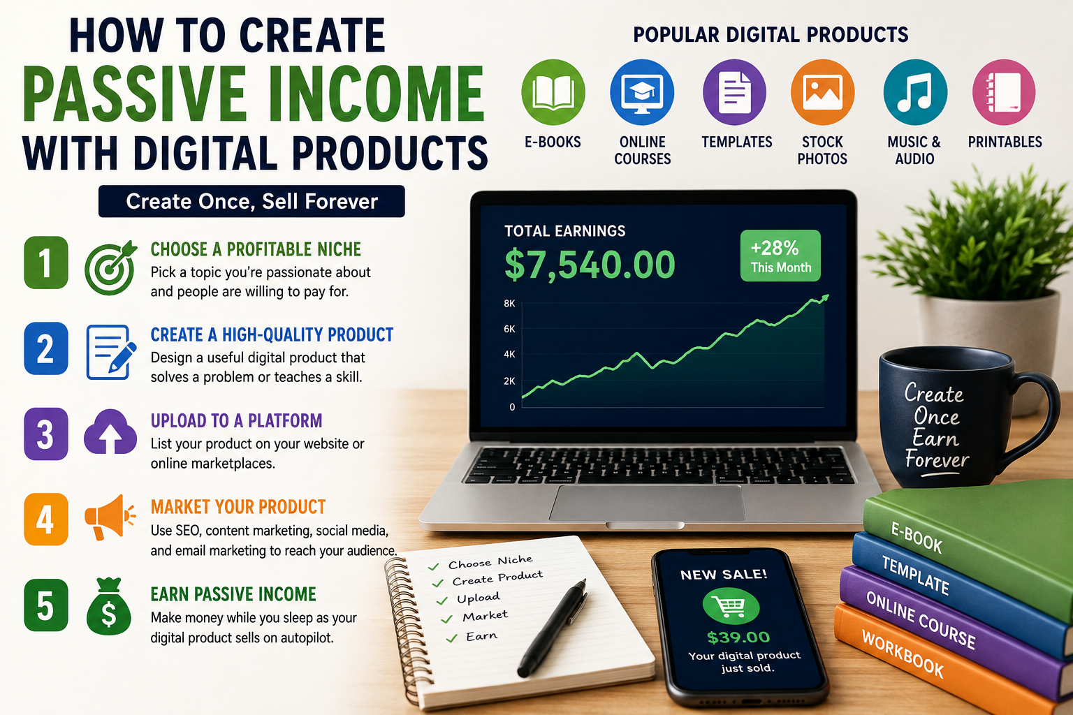 How to Create Passive Income with Digital Products